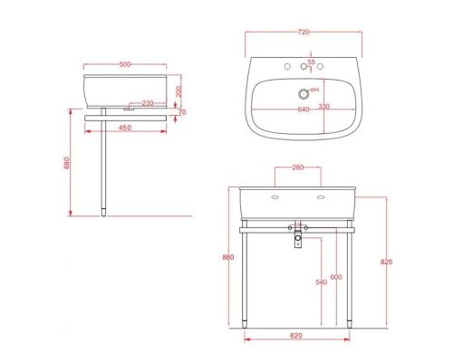 Консоль для раковины Artceram Azuley AZA002 71