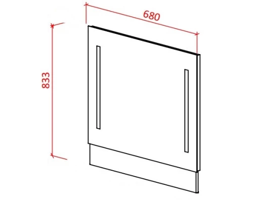 Зеркало 68x83,3 см белый глянец Astra-Form Альфа 020303