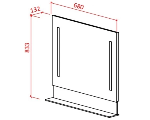 Зеркало 68x83,3 см белый глянец Astra-Form Альфа 020305/020307