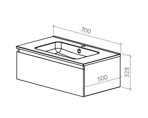 Тумба белый глянец 70 см Astra-Form Альфа 020308