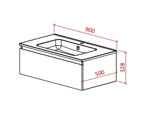 Тумба белый глянец 90 см Astra-Form Альфа 020311