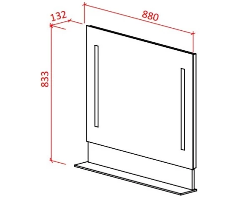 Зеркало 68x83,3 см черный глянец Astra-Form Альфа 020403