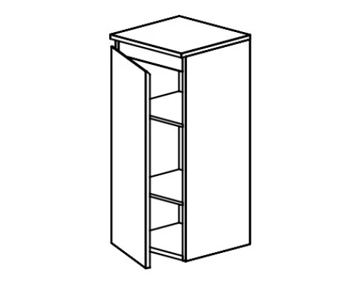 Полупенал подвесной белый глянец/черный глянец Astra-Form Альфа 020413