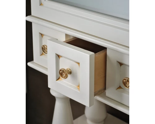 Тумба с раковиной слоновая кость золотая патина 95 см Atoll Джулия