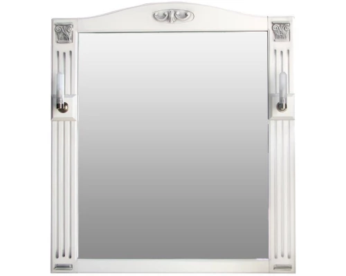 Зеркало 83x92,5 см слоновая кость серебряная патина Atoll Венеция