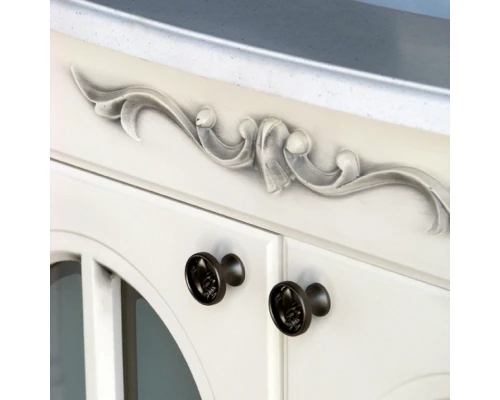 Тумба с раковиной белый черная патина 88 см Atoll Венеция