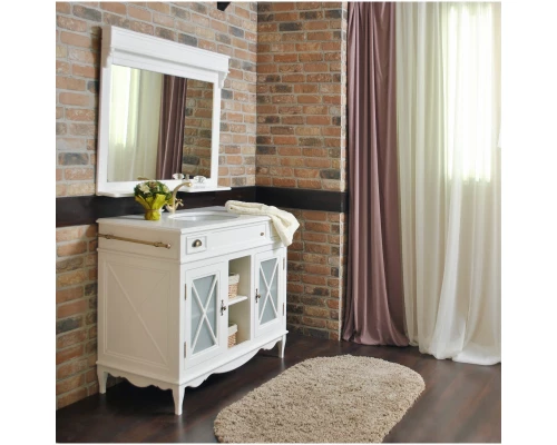 Зеркало 110x87,6 см белый матовый Atoll Марсель NEW