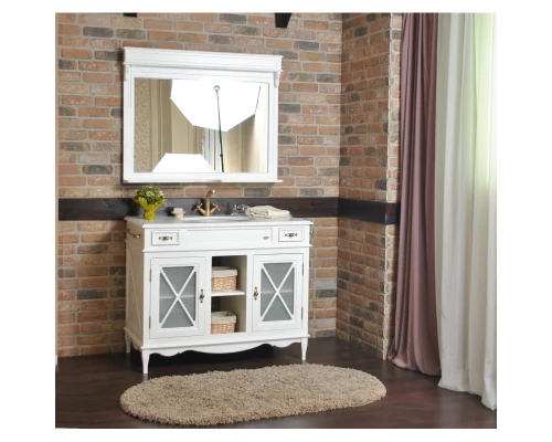 Зеркало 110x87,6 см белый матовый Atoll Марсель NEW