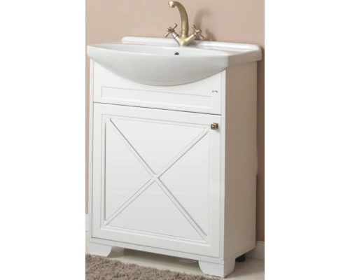 Тумба с раковиной белый матовый 66 см Atoll Палермо PALERMO66TWMAT