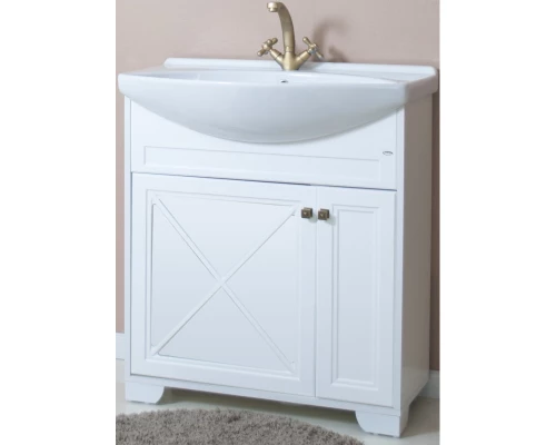 Тумба с раковиной белый матовый 76 см Atoll Палермо PALERMO76TWMAT