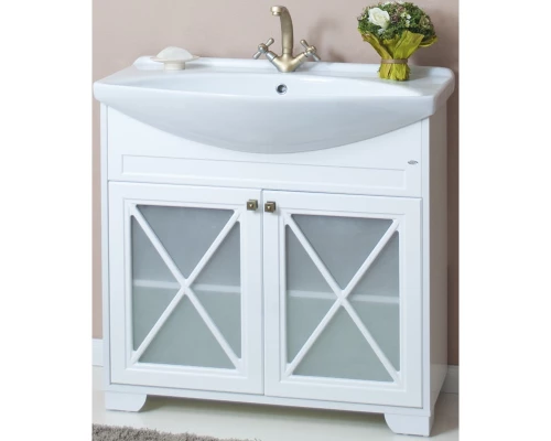 Тумба с раковиной белый матовый 87 см Atoll Палермо PALERMO87TWMAT/ST