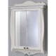 Зеркальный шкаф 78x115 см слоновая кость серебряная патина Atoll Ривьера