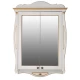 Зеркальный шкаф 78x115 см слоновая кость золотая патина Atoll Ривьера