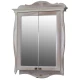 Зеркальный шкаф 78x115 см белое дерево Atoll Ривьера
