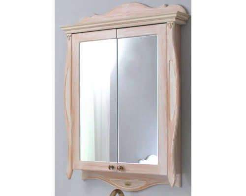 Зеркальный шкаф 78x115 см персик Atoll Ривьера