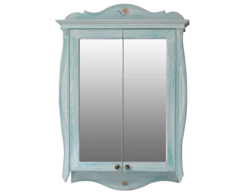 Зеркало-шкаф 78x115 см голубой Atoll Ривьера