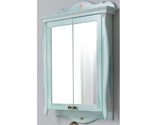 Зеркало-шкаф 78x115 см голубой Atoll Ривьера