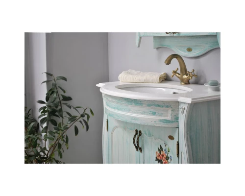 Тумба с раковиной голубой 86 см Atoll Ривьера
