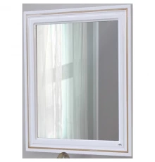 Зеркало 78x90 см белый глянец золотая патина Atoll Мальта