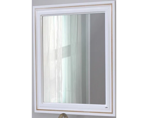 Зеркало 78x90 см белый глянец золотая патина Atoll Мальта