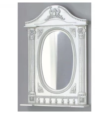 Зеркало 61,5x94,5 см белый жемчуг серебряная патина Atoll Наполеон