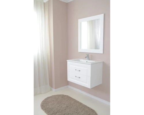 Тумба с раковиной белый матовый 78 см Atoll Валери