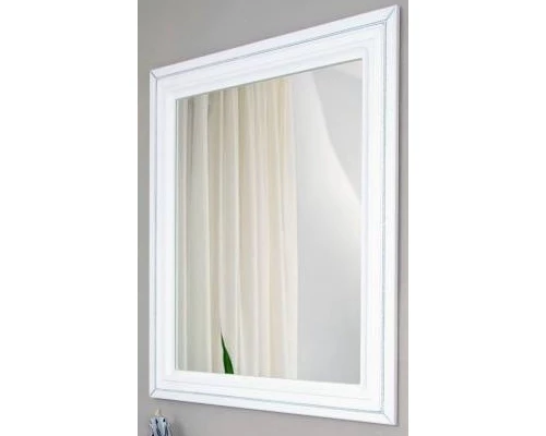 Зеркало 78x90 см белый матовый серебряная патина  Atoll Валери