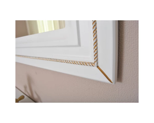 Зеркало 78x90 см белый матовый золотая патина Atoll Валери