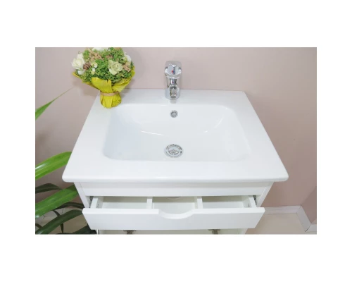 Тумба с раковиной белый матовый 60,5 см Atoll Валери