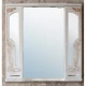 Зеркальный шкаф 92x96,5 см белое дерево медная патина Atoll Барселона