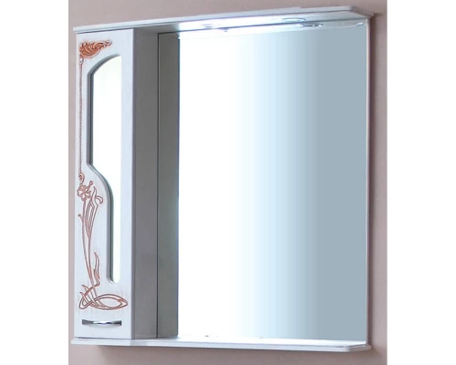 Зеркальный шкаф 85x95 см белое дерево медная патина Atoll Барселона