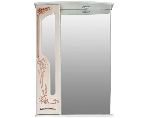 Зеркальный шкаф 65x93,5 см белое дерево медная патина Atoll Барселона