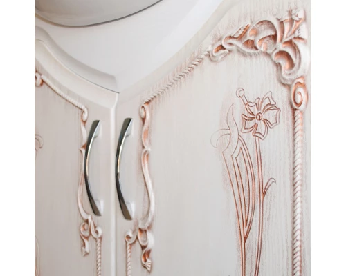 Тумба с раковиной белое дерево медная патина 66,5 см Atoll Барселона