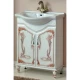 Тумба с раковиной белое дерево медная патина 66,5 см Atoll Барселона