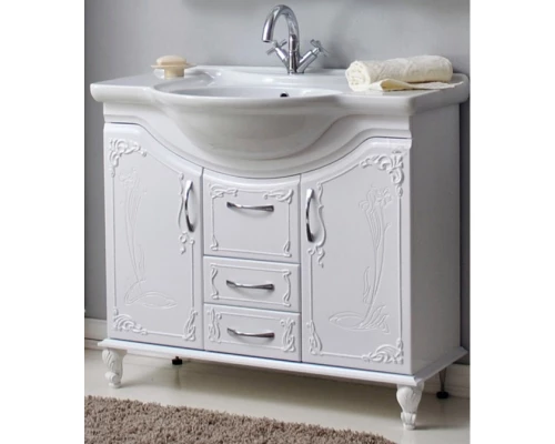 Тумба с раковиной белый глянец 96,5 см Atoll Барселона