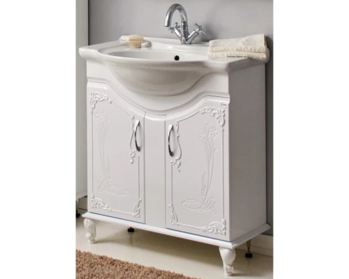 Тумба с раковиной белый глянец 77,5 см Atoll Барселона