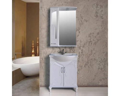 Зеркальный шкаф 65x93,5 см белый глянец Atoll Барселона