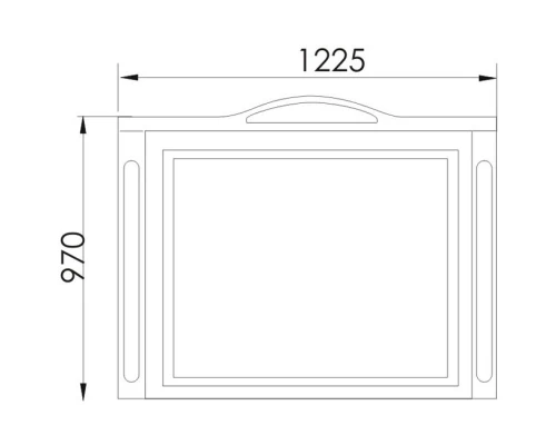Зеркало 122,5x97 см scuro Atoll Верона