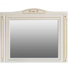 Зеркало 122,5x97 см слоновая кость золотая патина Atoll Верона