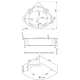Акриловая ванна 161x161 см Bas Ривьера B00029