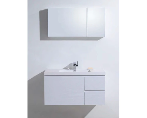 Зеркальный шкаф 100x50 см белый глянец BelBagno BB1000PAC/BL