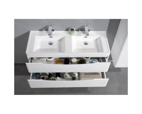 Тумба с раковиной белый глянец 120 см BelBagno Ancona-N ANCONA-N-1200-2C-SO-2-BL + EA-1200-2-LVB