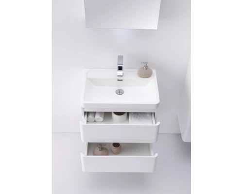 Тумба с раковиной белый глянец 60 см BelBagno Energia-N ENERGIA-N-600-2C-SO-BL-T