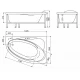 Акриловая ванна 149,5x104 см R BelBagno BB106-150-105-R