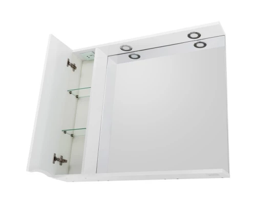 Зеркальный шкаф 80x75 см Bianco Lucido BelBagno Marino MARINO-SPC-800/750-1A-BL-P-L