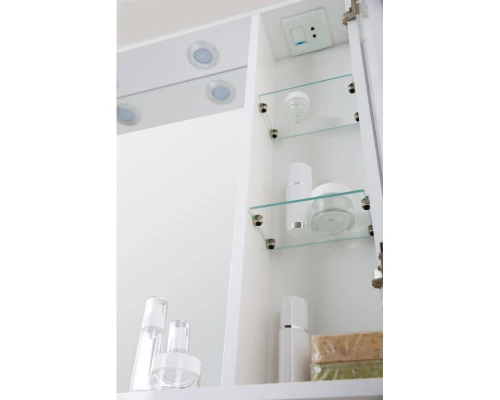 Зеркальный шкаф 80x75 см Bianco Lucido BelBagno Marino MARINO-SPC-800/750-1A-BL-P-R