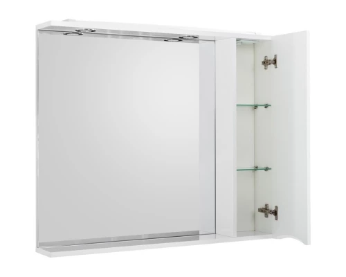 Зеркальный шкаф 80x75 см Bianco Lucido BelBagno Marino MARINO-SPC-800/750-1A-BL-P-R