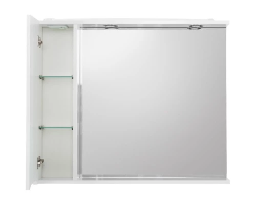 Зеркальный шкаф 90x75 см Bianco Lucido BelBagno Marino MARINO-SPC-900/750-1A-BL-P-L
