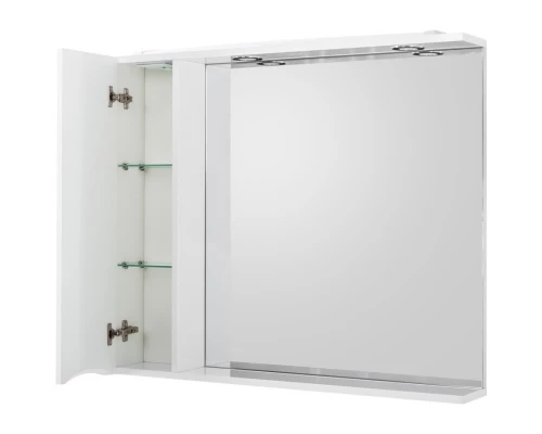 Зеркальный шкаф 90x75 см Bianco Lucido BelBagno Marino MARINO-SPC-900/750-1A-BL-P-L