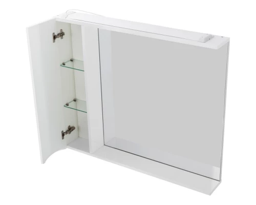 Зеркальный шкаф 90x75 см Bianco Lucido BelBagno Marino MARINO-SPC-900/750-1A-BL-P-L